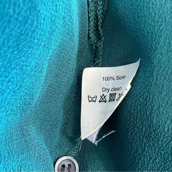 Madewell Silk Spotlight Shirt in Green - XS - Picture 5 of 6